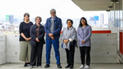 De izquierda a derecha: Frauke Berg (FU Berlin), Bettina Schorr (FU Berlin), Gerardo Damonte (PUCP), Narda Henríquez (PUCP) y Muriel Órtiz (PUCP). En la clausura del programa en septiembre 2025 en la PUCP en Lima.