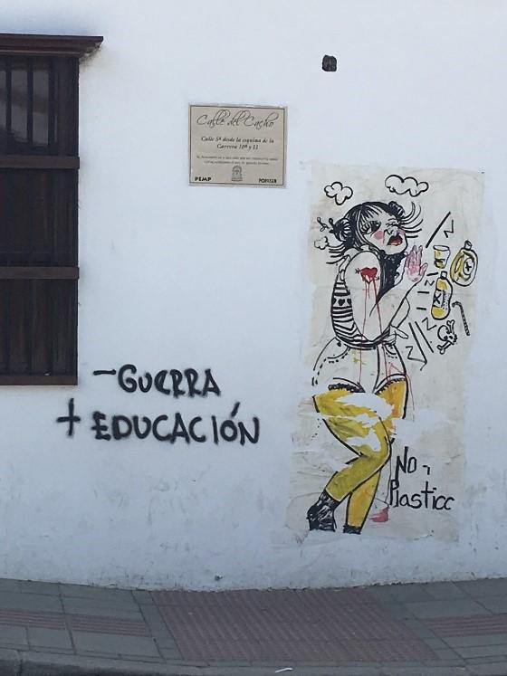 Graffiti in Popayán, Colombia