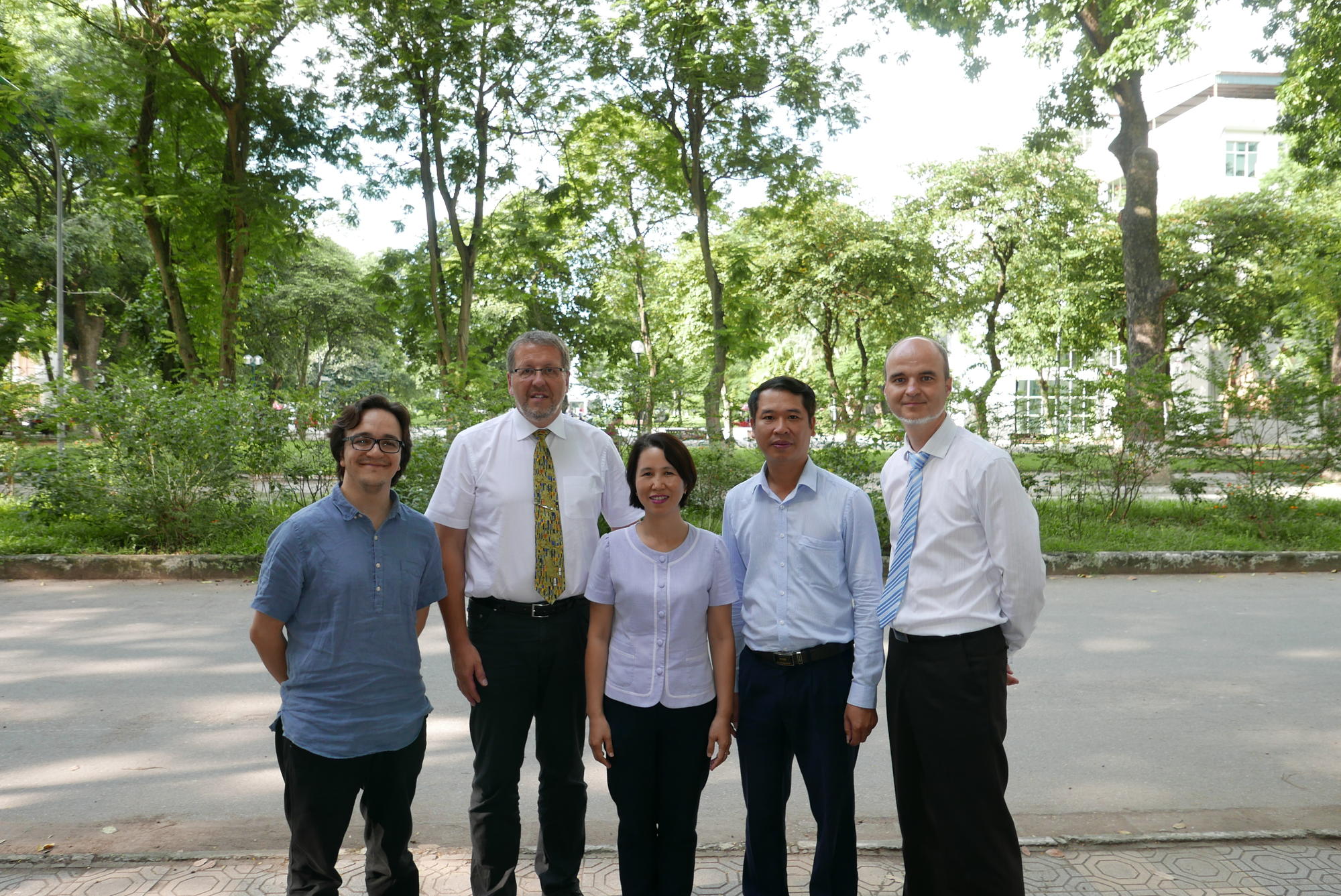 Project coordinator Dr. Esteban Mejia, Prof. Udo Kragl, Prof. Le Minh Thang, Prof. Le thang Son and Dr. Dirk Hollmann