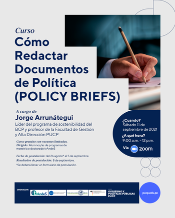 Afiche evento Policy Briefs